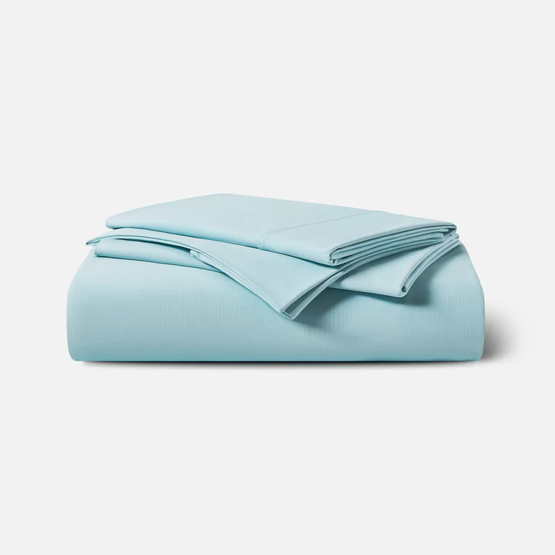 Top pick thumbnail brief for rank 1 product in Best Cooling Sheets for Night Sweats (2026), folded corner highlighting fabric texture